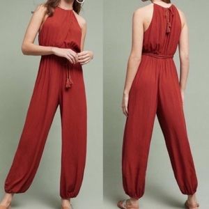 Elevenses/Anthropologie Rust Jumpsuit